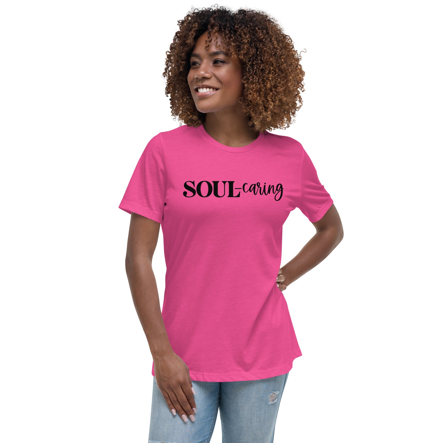 Soul-caring T-shirt (Words in black)