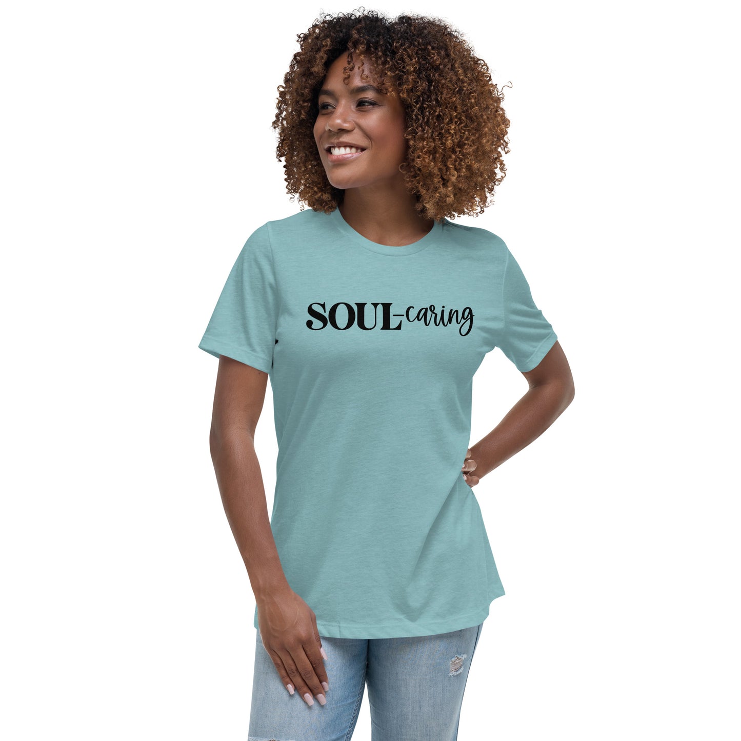 Soul-caring T-shirt (Words in black)