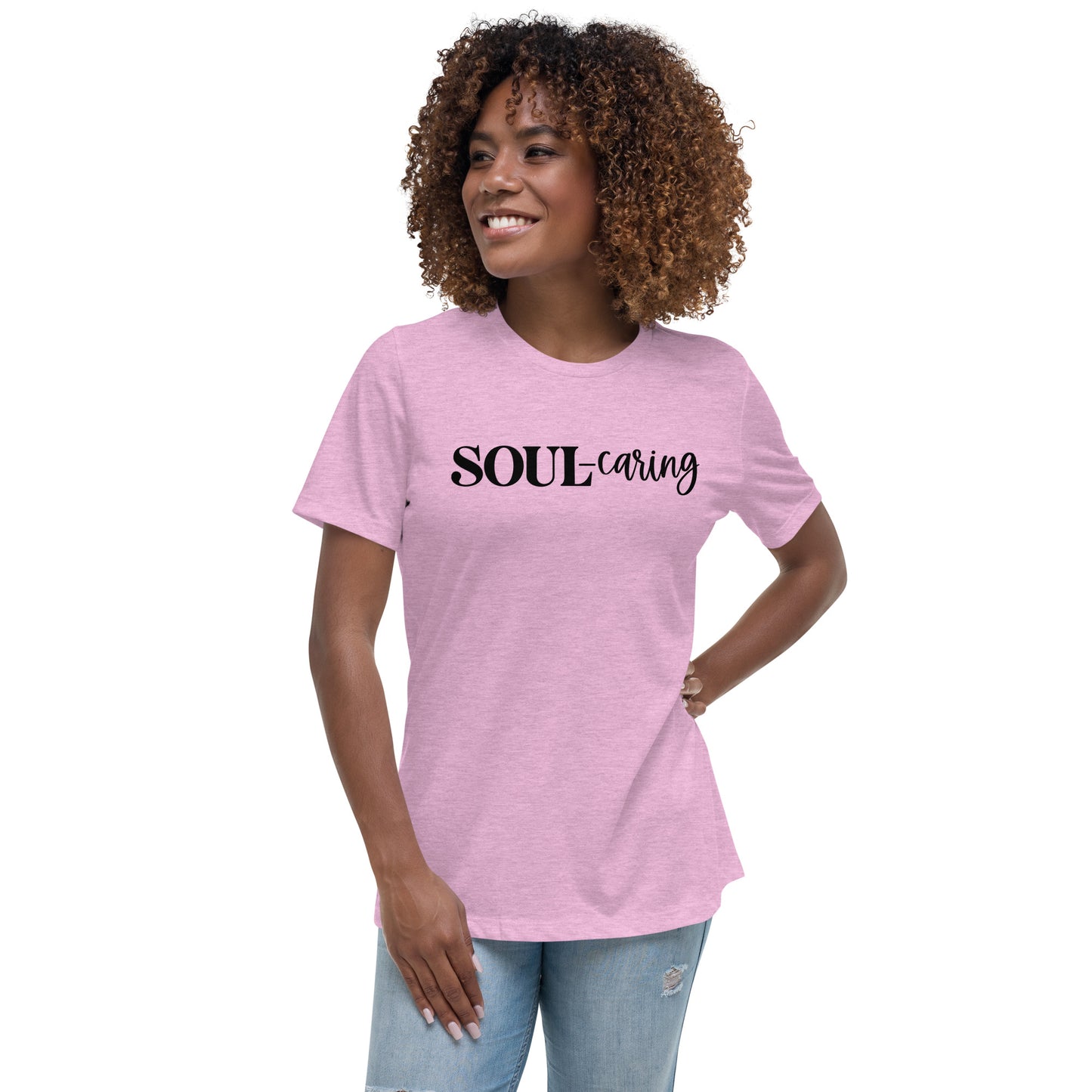 Soul-caring T-shirt (Words in black)