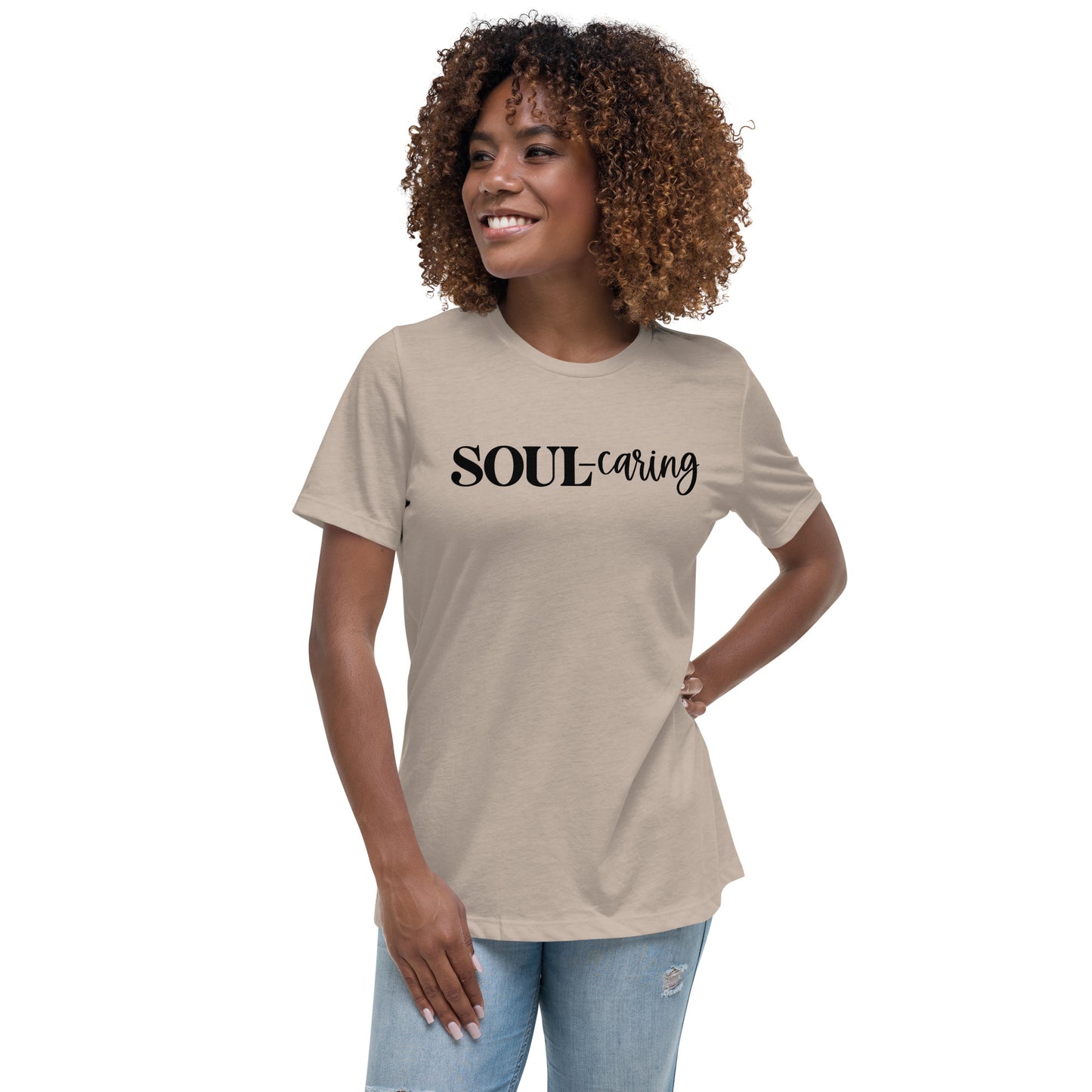 Soul-caring T-shirt (Words in black)