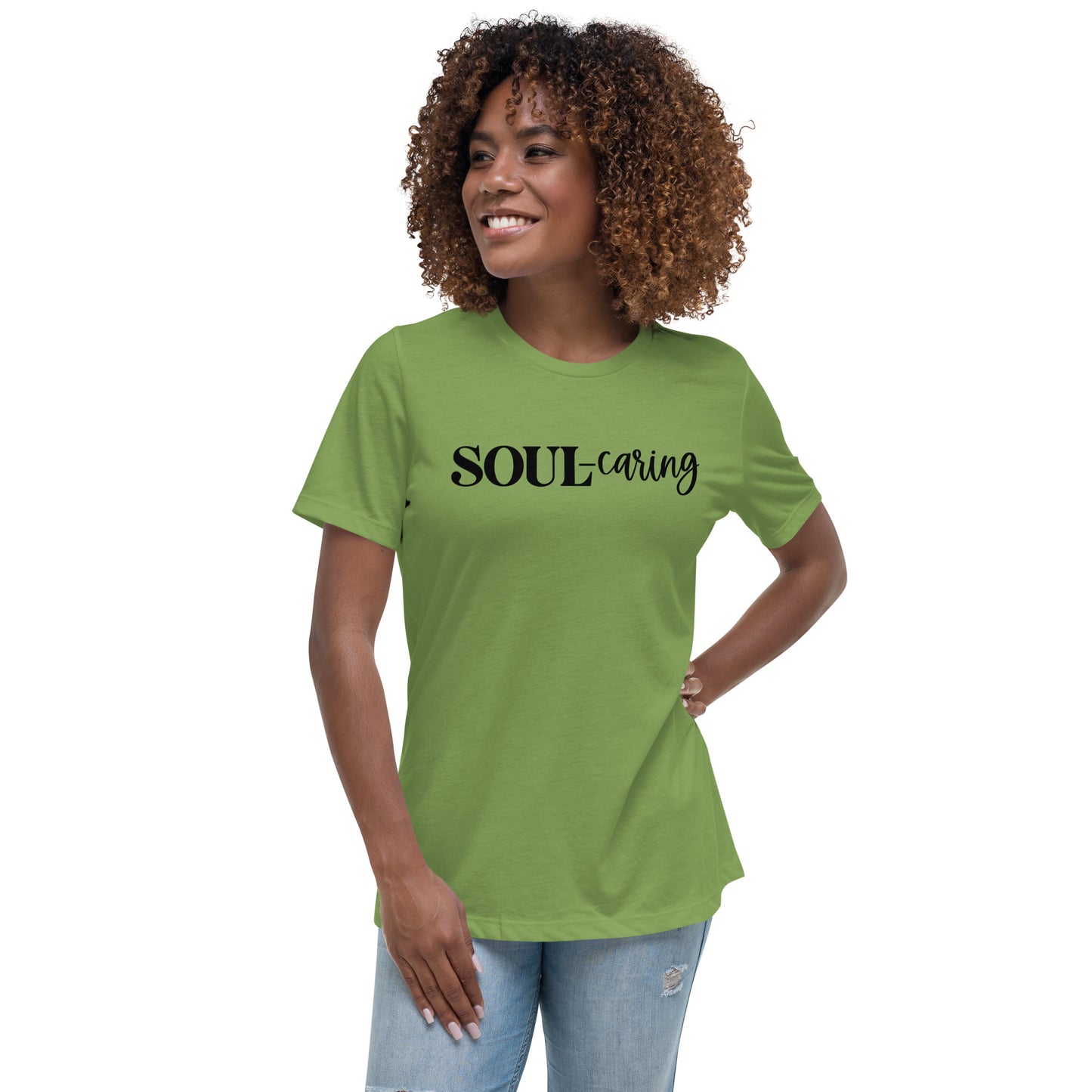 Soul-caring T-shirt (Words in black)