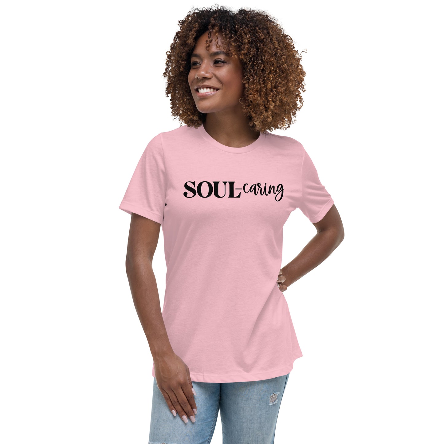 Soul-caring T-shirt (Words in black)