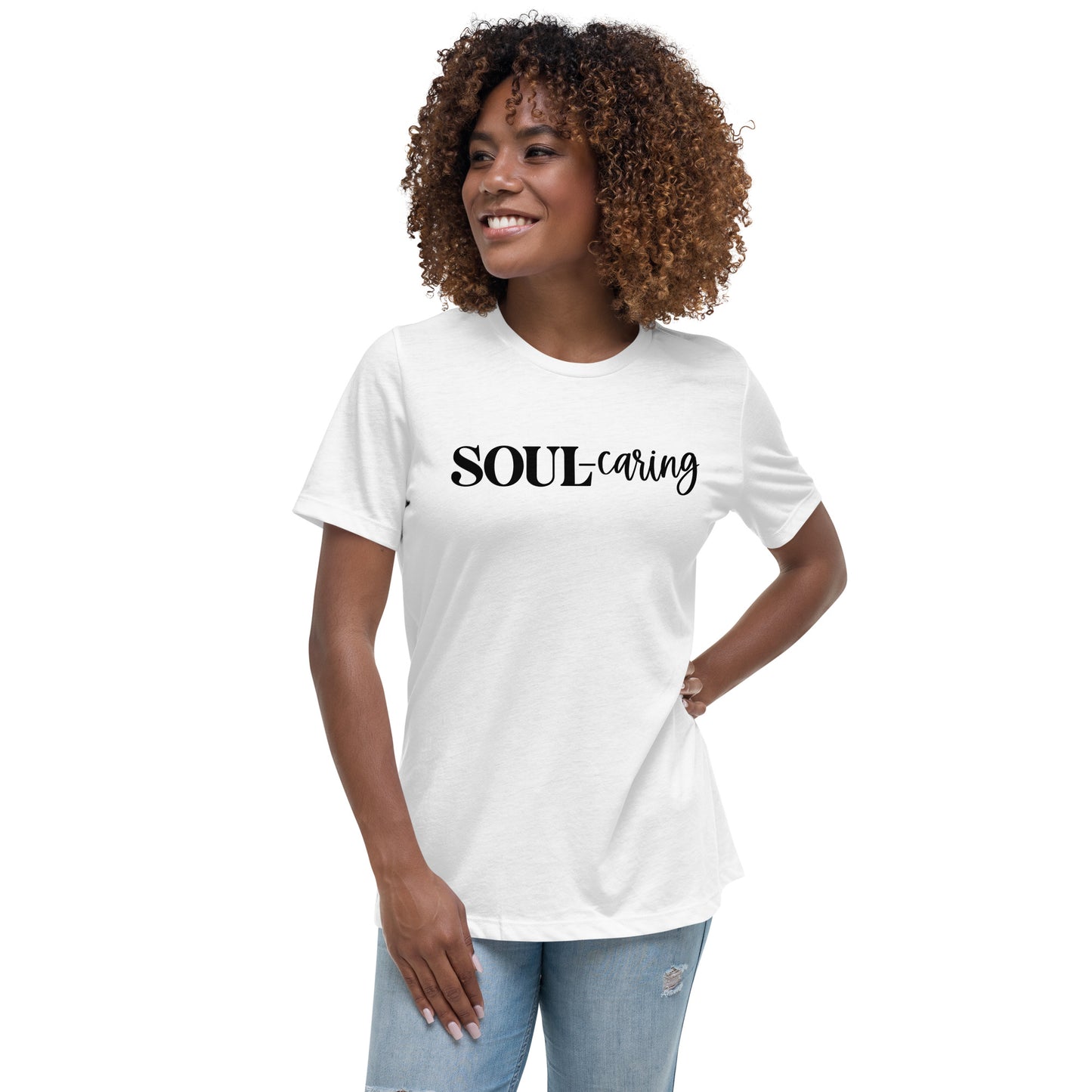 Soul-caring T-shirt (Words in black)