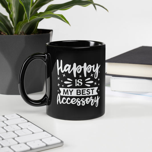 Happy mug (Words in White)