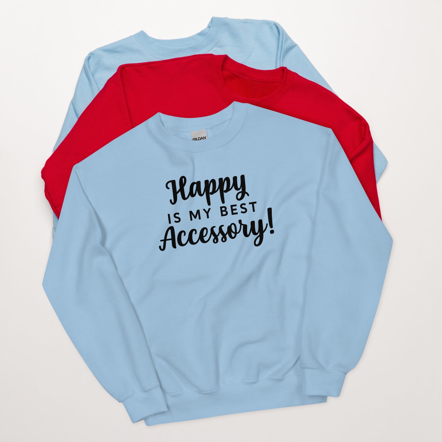 Happy Sweatshirt (Words in black)