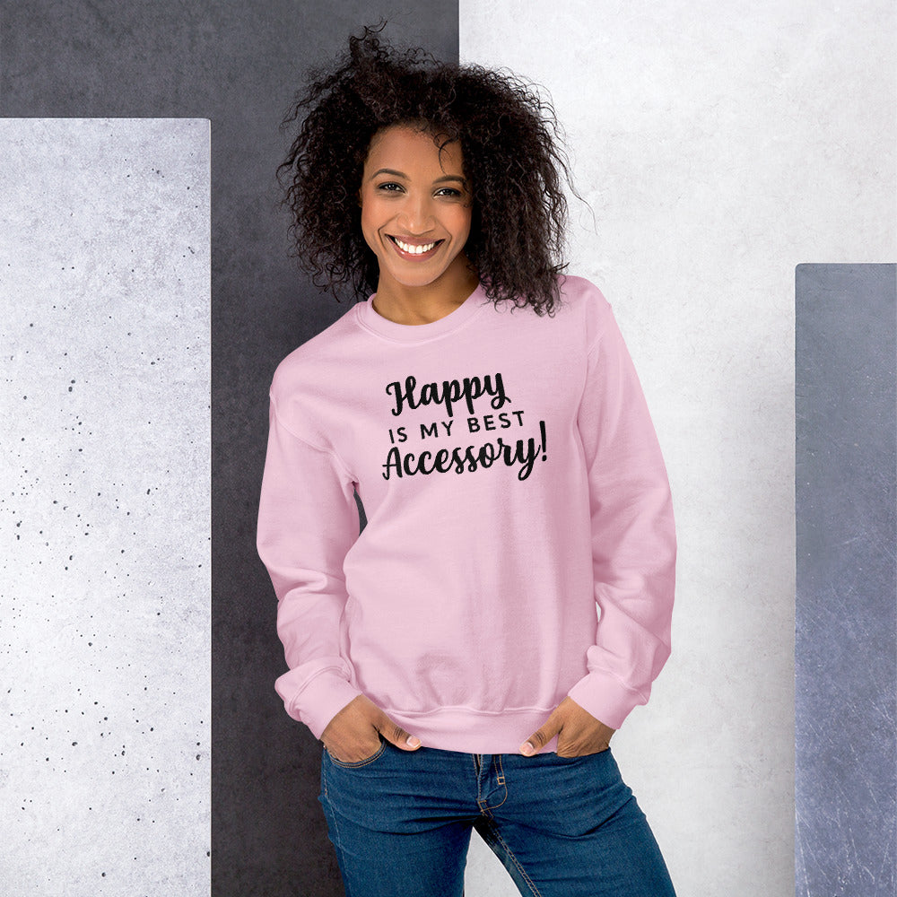 Happy Sweatshirt (Words in black)