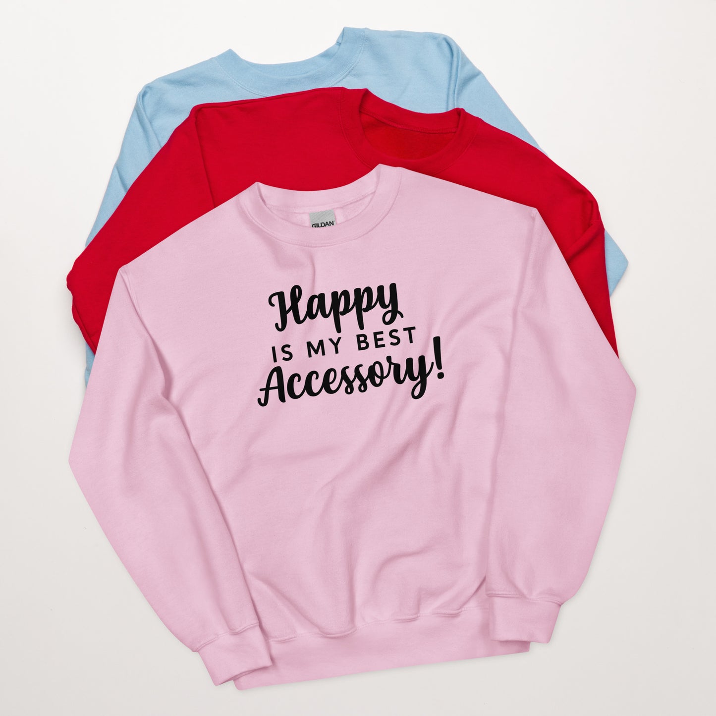 Happy Sweatshirt (Words in black)