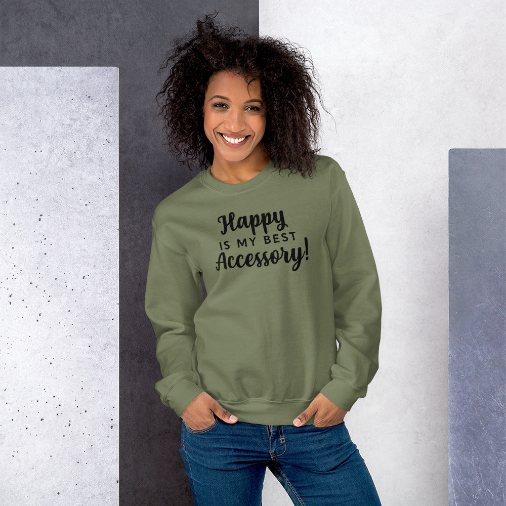 Happy Sweatshirt (Words in black)