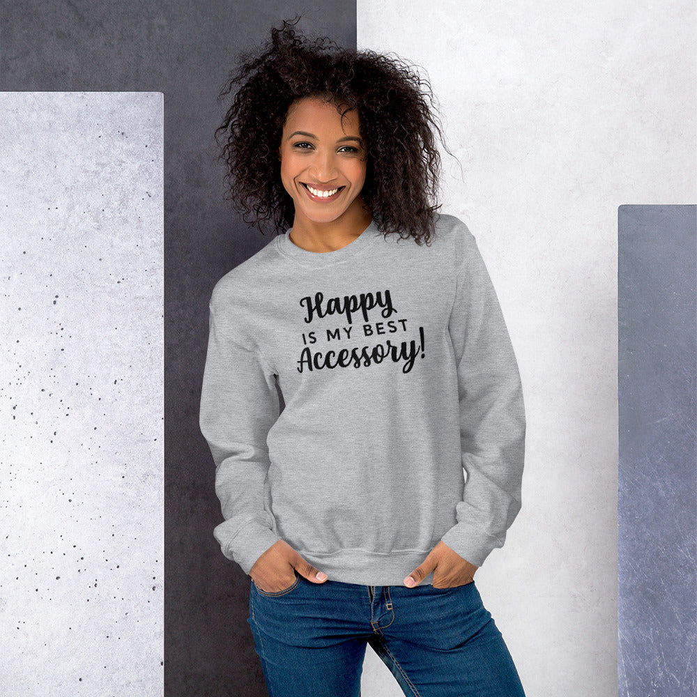 Happy Sweatshirt (Words in black)