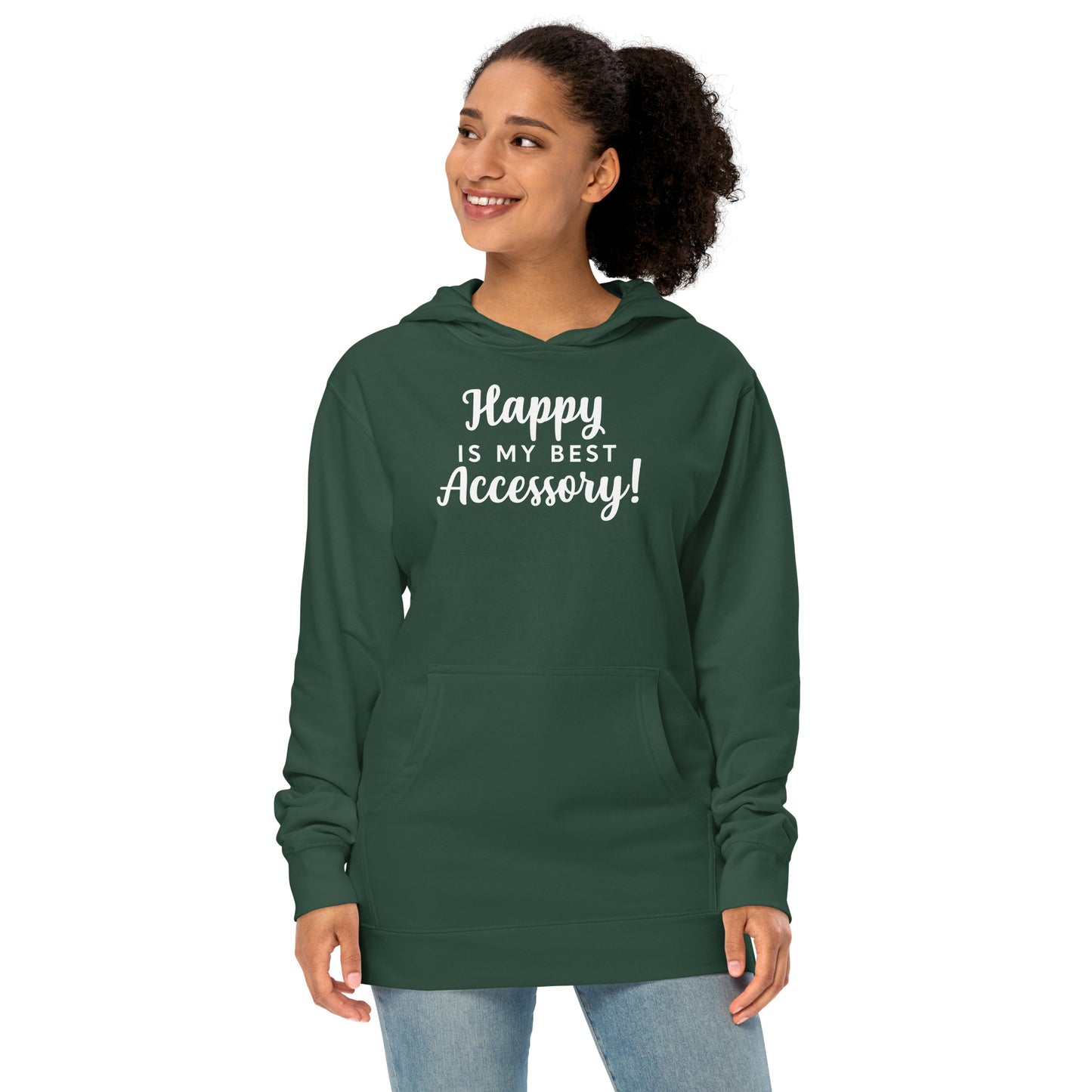 Happy Hoodie (Words In White)