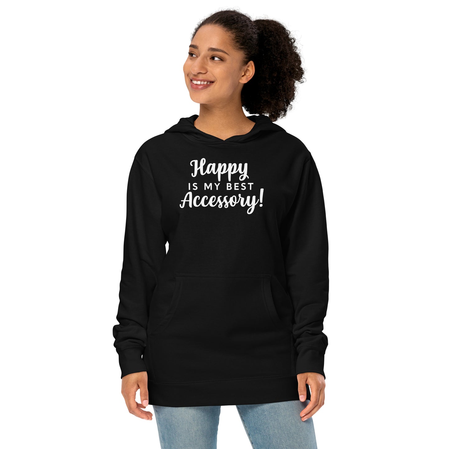 Happy Hoodie (Words In White)