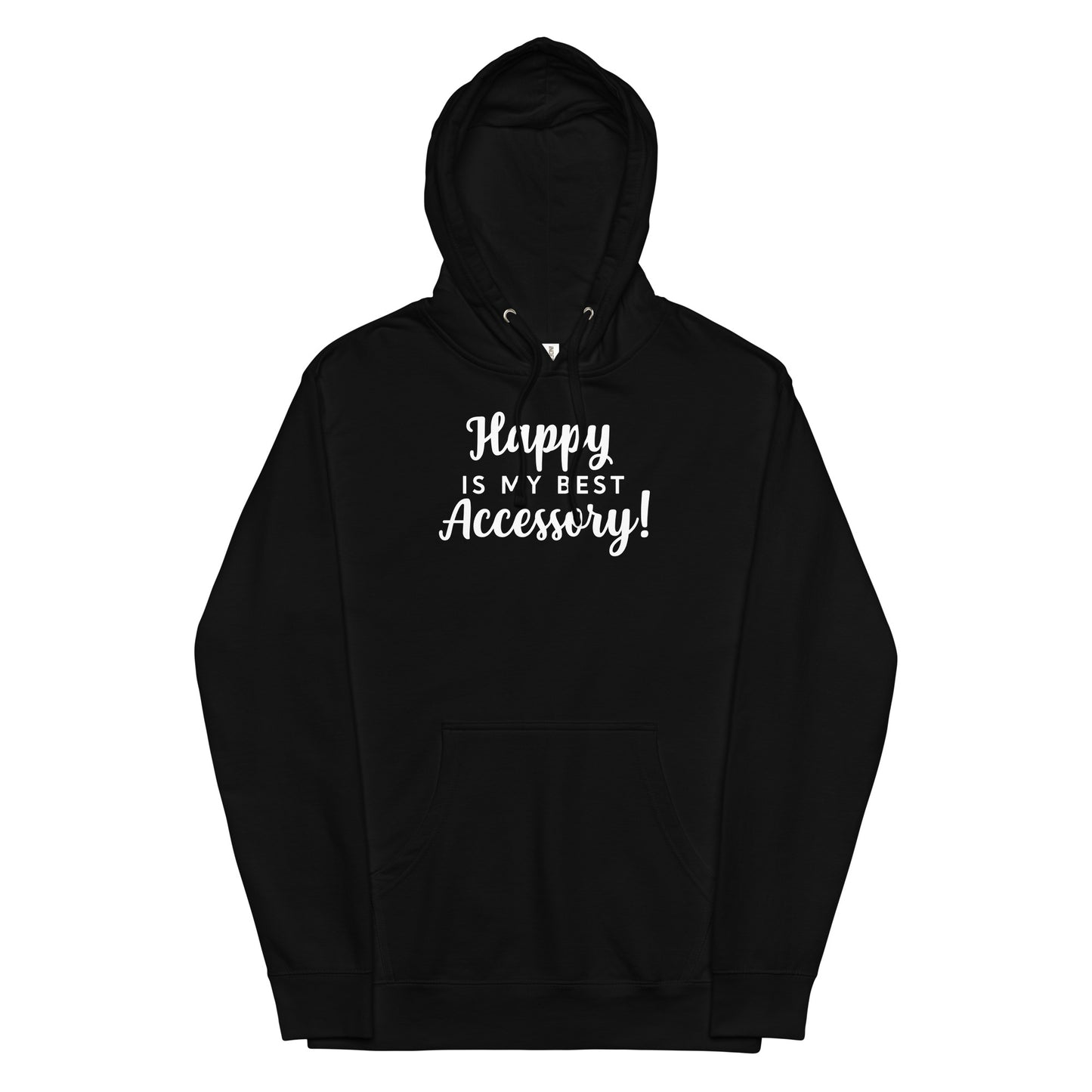 Happy Hoodie (Words In White)