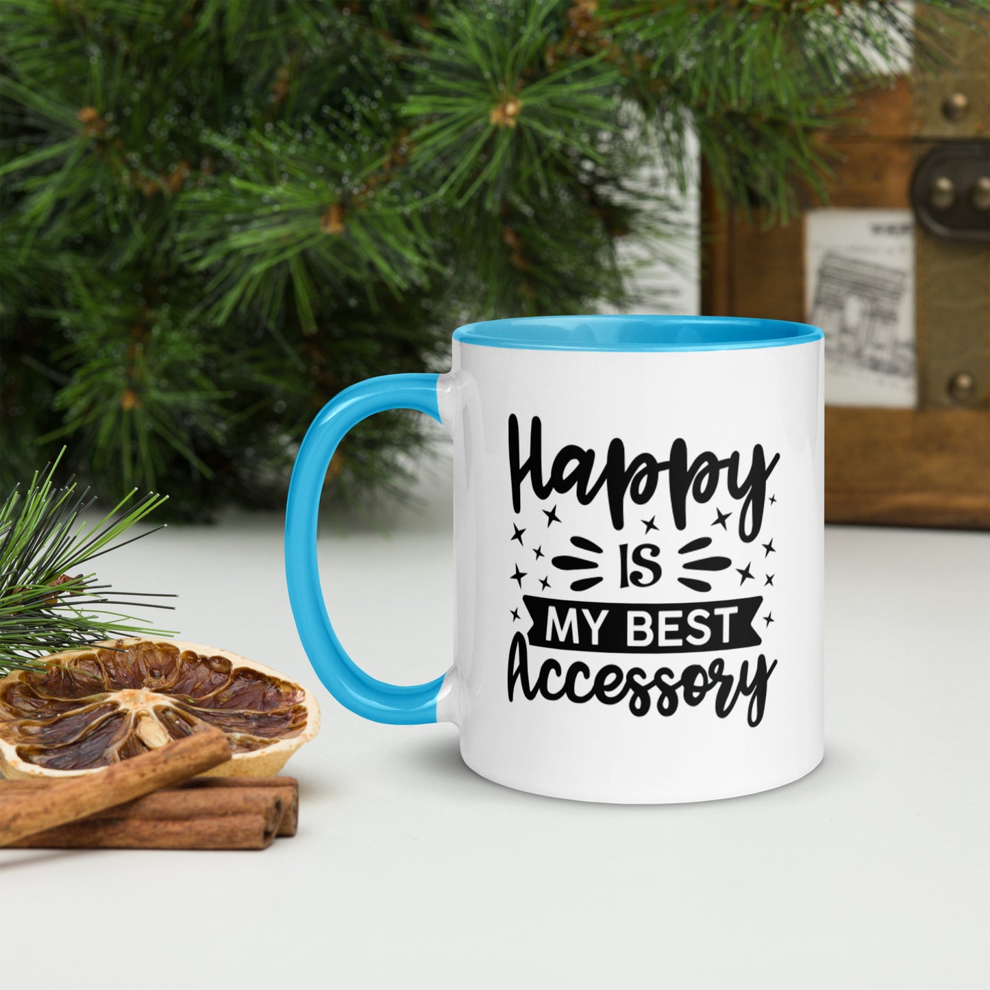 Happy Mug with Color Inside (Words in Black)