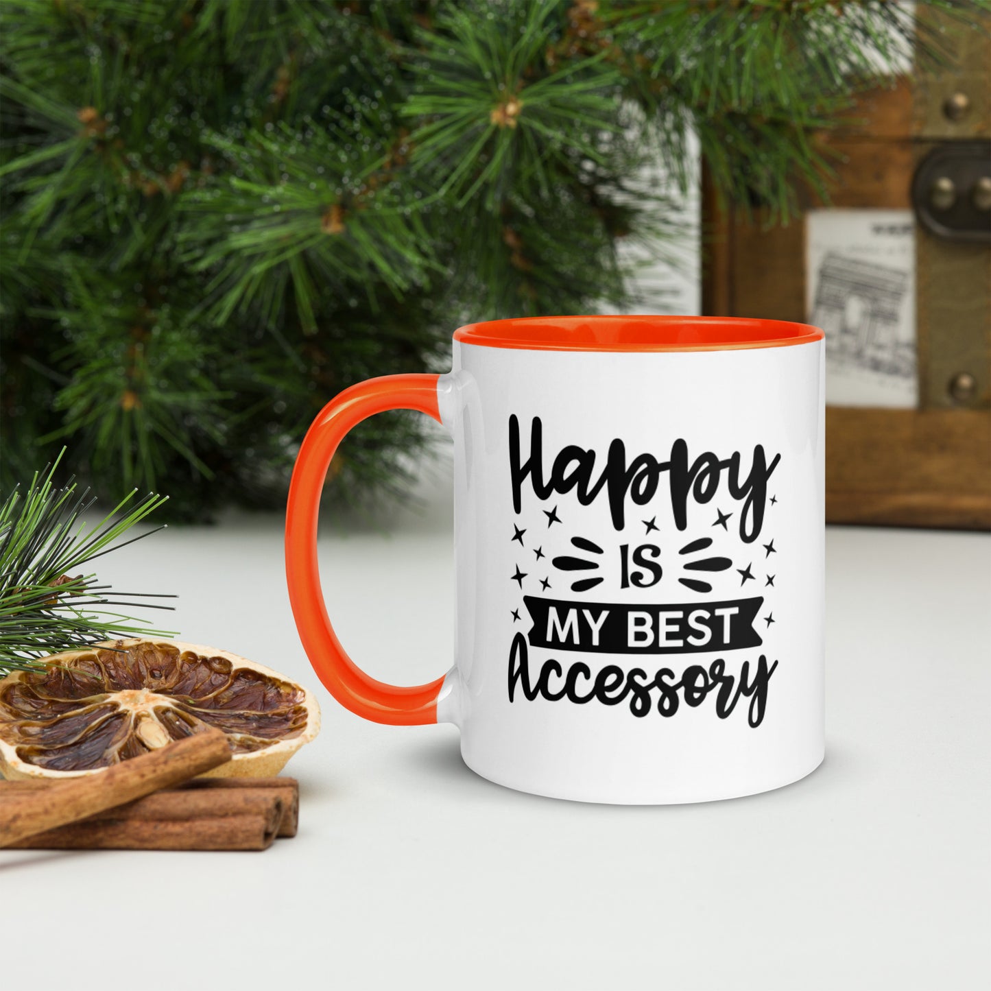 Happy Mug with Color Inside (Words in Black)