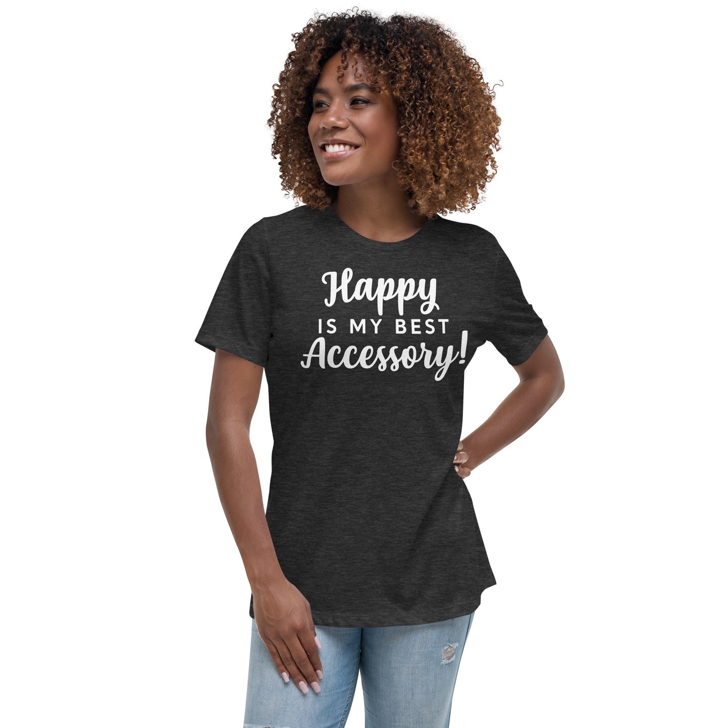 Happy T-Shirt ( Words In White)